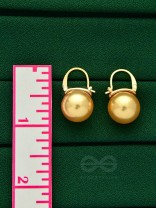 Tears of Mermaid- Golden Pearl Earrings