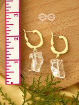 Fire and Ice- Silver and Yellow Earrings