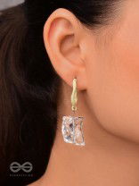 Fire and Ice- Silver and Yellow Earrings