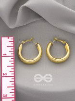 Twinkling Orbits- Golden Hoop Earrings