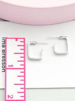 Hooked on Charm- Silver Earrings