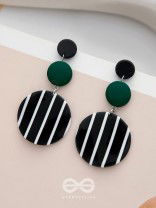 Night n Day- Statement Striped Earrings