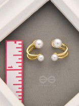The Pearly Smile- Golden Pearl Earrings