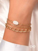 Stoned with Style- Golden Stone Bracelet