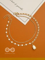 Pearlbound- Double Layer Golden Pearl Anklet