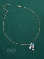 Frozen Forest- Silver and Blue Beads Necklace
