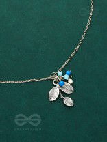Frozen Forest- Silver and Blue Beads Necklace