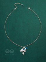 Frozen Forest- Silver and Blue Beads Necklace