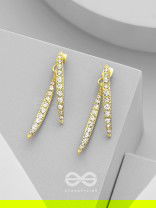 The Fall of Grace- Golden Rhinestones Earrings
