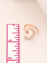 The Night Sky- Rose Golden Rhinestones Ring