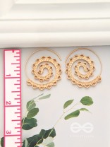The Flaming Spiral- Chic Golden Earrings