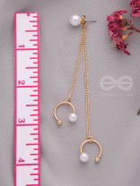 The Flipped Smile- Golden Pearl Ear Cuff (Single Ear)