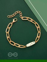 The Chain Reaction- Golden Stone Bracelet