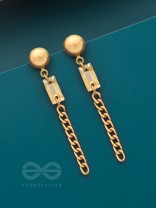 The Meteor Shower- Golden Crystal Earrings