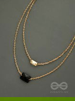 The Dark Reflection- Golden Layered Necklace With Anti-Tarnish Coating