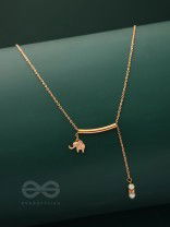 The Ivory Dreamcatcher- Golden Bead Necklace With Anti-Tarnish Coating 
