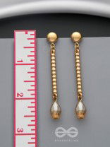 Tears of Joy- Golden Crystal Beads Earrings