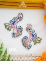 Alankar - The Decorated - Sequins, Beads And Resham Hand Embroidered Earrings (Multicolor)