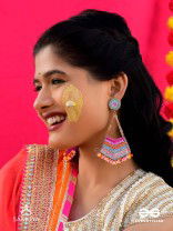 IDHANT- THE LUMINOUS- SEQUINS and BEADS EMBROIDERED EARRINGS (Multicoloured)