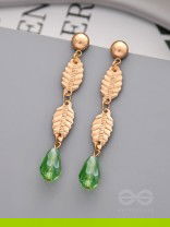 The May-Dew- Golden Crystal Beads Earrings
