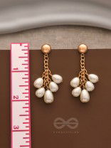 The Pearl Branch- Golden Pearl Earrings