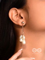 The Pearl Branch- Golden Pearl Earrings