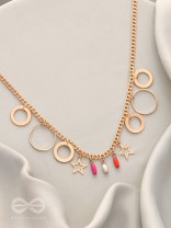 The Eternal Cosmos- Classy Golden Necklace With Anti-Tarnish Coating 