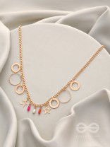 The Eternal Cosmos- Classy Golden Necklace With Anti-Tarnish Coating 