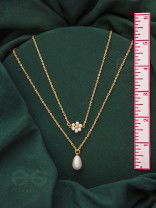 Lily Of The Valley- Golden Pearl Necklace With Anti-Tarnish Coating