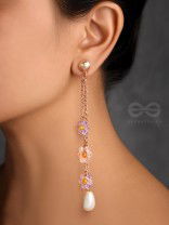 The Flowering Vines- Golden Pearl Earrings