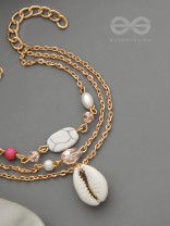 The Shell Galaxy- Golden Three Layered Bracelet