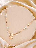 The Heart's Desire- Golden Pearl Necklace