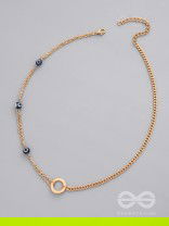 The Fairy Ring- Golden Evil Eye Necklace With Anti-Tarnish Coating 