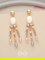 The Dazzling Drizzle- Golden Stone Earrings