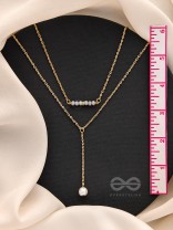 The Drowned Moon- Golden Pearl Layered Necklace With Anti-Tarnish Coating 