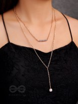 The Drowned Moon- Golden Pearl Layered Necklace With Anti-Tarnish Coating 