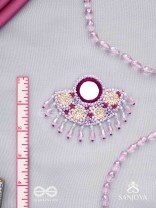 Tevana- The Pleasure Garden- Mirror, Resham and Glass Beads Embroidered Earrings