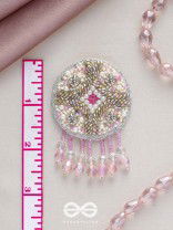 Tarani- The Pink Allure- Pearl, Resham and Stones Embroidered Earrings