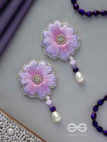 Manika- The Beautiful Flower- Resham and Pearl Drops Embroidered Earrings 