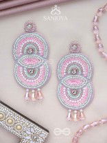 Dwaidha- The Dual- Stones, Sequins and Beads Embroidered Earrings 