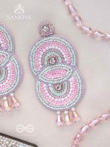 Dwaidha- The Dual- Stones, Sequins and Beads Embroidered Earrings 