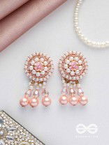 Lavana- The Graceful- Pearls and Glass Beads Embroidered Earrings 
