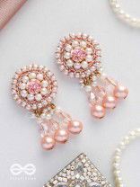 Lavana- The Graceful- Pearls and Glass Beads Embroidered Earrings 