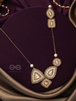 Dwista- The Copper Beauty- Beads And Stones Embroidered Necklace With Anti-Tarnish Coating 