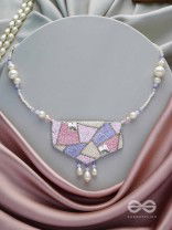 Niryatr- The Beautiful Meadow- Pearls, Sequins and Beads Embroidered Neckpiece