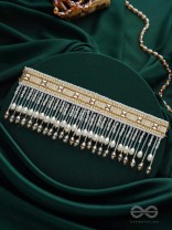 Anshumali- The Sunny Sky- Stones, Pearls and Glass Beads Embroidered Choker Necklace 