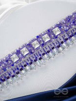 Abhramaya- The Cloudy Sky- Stones and Glass Beads Embroidered Choker Necklace 