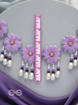 Tevana- The Pleasure Garden- Resham, Stones and Pearls Embroidered Choker Necklace 