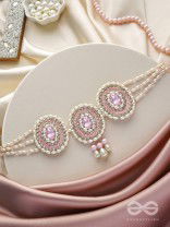 Avaarya- The Enchanting- Stones, Pearls and Sequins Embroidered Choker Necklace 