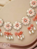 Vinirmita- The Beautiful Garden- Resham, Pearls and Stones Embroidered Choker Necklace